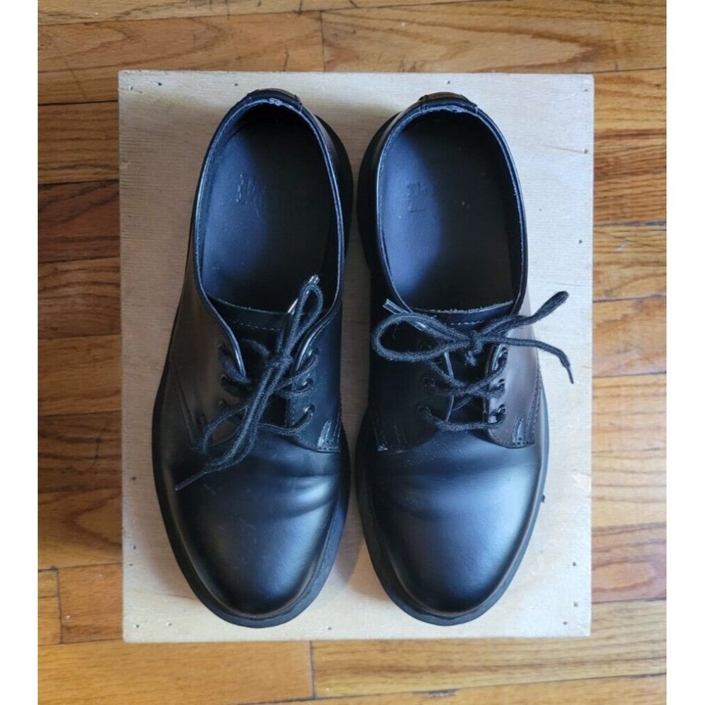 Dr. Martens 1461 Mono - 3 Eye Leather Oxfords BLACK SMOOTH Shoes Size 4M 6W US